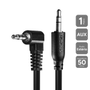 Cabo P2 3.5mm M Para P2 3.5mm M 90° - Preto - 1m - P2pr-1