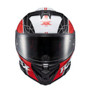 Capacete Texx Fecha Kaiman Vector Verm Pret Branc Bril 56