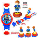 Relógio Digital Infantil + Mini Boneco De Montar Pulseira