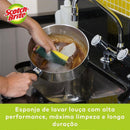 Esponja Para Limpeza Scotch-brite Cozinha - Verde/amarelo - Bloco Com 4