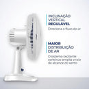Ventilador De Mesa Super Power 220v 30cm Branco