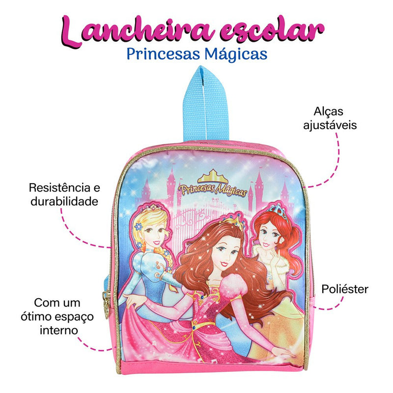 Lancheira Escolar Princesas Mágicas