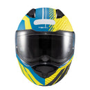 Capacete Texx Escam Kratos Cyber Azu Verd Fosc 61