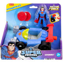 Imaginext Dc Super Friends Supermobile Com Lançador E Figura De Ação 7,6cm