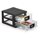 Organizador Porta Tudo 2 Gavetas 15x13x9cm Sortido Branco E Preto