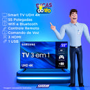 Tv 55p Samsung Crystal Smart 4k Comando Voz - Un55cu7700gxzd