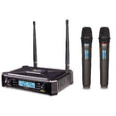 Microfone Uhf-600 Duplo De Mao Sem Fio Sauhf600pro