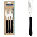 Talher Garfo De Mesa Leme 3 Peças Inox Com Cabo