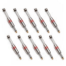 Conector P10 Mono Com Mola Ponta Gold Vermelho 10 Un Storm