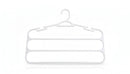 Cabide Branco Para Calças 3 Divisórias Reforçado Organiza Closet Luxo