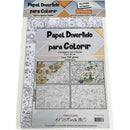 Brinquedo Para Colorir Papel Divertido 31,5x44cm 4 Folhas