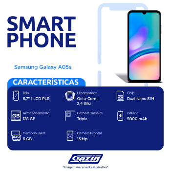 Celular Samsung Galaxy A05s 6 128gb  Sm-a057m/ds  - Sm-a057mzkszto