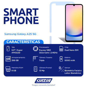 Celular Samsung Galaxy A25 5g 256gb Sm-a256e/dsn - Sm-a256ezymzto