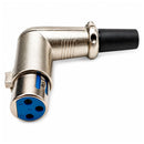 Conector Xlr Femea 90 Graus Metal Storm 10 Unidades