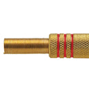 Conector Linha Rca Macho Metal Gold Vermelho Storm  10 Unidades