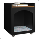 Mesa Cabeceira Pet Com Gaveta Pratica Preto Freijo