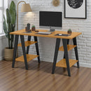 Mesa Escrivaninha Home Office Prateleiras Preto