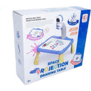 Brinquedo Para Colorir Mesa Space Com Projetor Azul