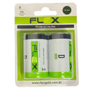 Pilha Alcalina D Cartela Com 2 Unidades Flex
