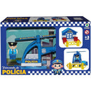 Brinquedo Para Montar Brincando De Polícia Com Helicóptero E Blocos