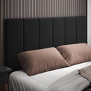 Cabeceira Casal Suede Almofadada Conforto Preto