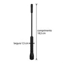 Haste Antena De Teto Automotiva Preta Universal Em Metal Alumínio