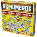 Brinquedo Pedagógico Em Madeira - Os Números: Dominó E Memória