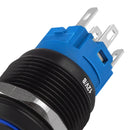 Chave Anti Vandalismo De Pulso Preta 220v/3a Com Led Azul 12v Storm