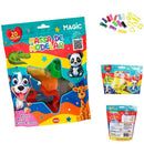 Massa Para Modelar Criativa Magic 300g Com 12 Cores E 6 Moldes