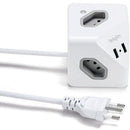 Extensão Elétrica Tripolar Cubo 2p+t 10a Com 1,5m E 2 Usb