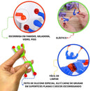 Kit 4 Boneco Ninja Que Gruda Na Parede De Brinquedo Infantil