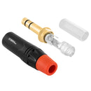 Conector P10 Stereo Metal Preto Gold Storm 5 Unidades