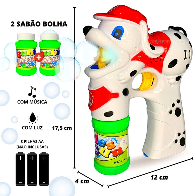 Brinquedo Lança Bolhas De Sabão Cachorrinho Com água