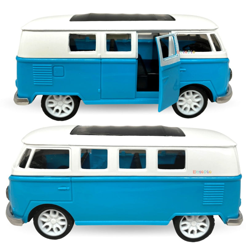 Carrinho Miniatura Kombi De Plástico Rígido Abre A Porta