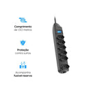 Protetor De Linha 6 Tom. 2p+t Cabo 1,5m Elgin