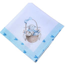 Kit 4 Guardanapo De Tecido Oxford Balão Coelho Da Páscoa Azul 40cmx40cm - UN / 4