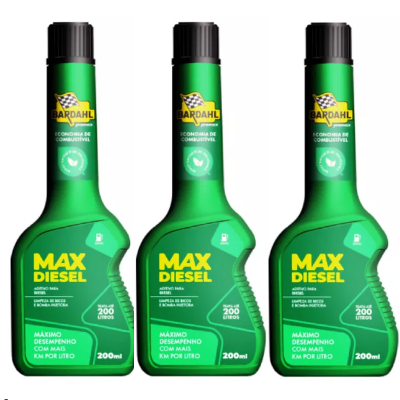 Kit 3 Bardahl Max Diesel 200 Ml