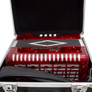Acordeon 8 Baixos 21 Botões Ta 821bs Vermelho Thommasi