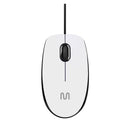 Mouse Com Fio Mf400 Clique Silencioso Conexão Usb 1200dpi Cabo De 180cm 3 Botões - Branco - Mo389