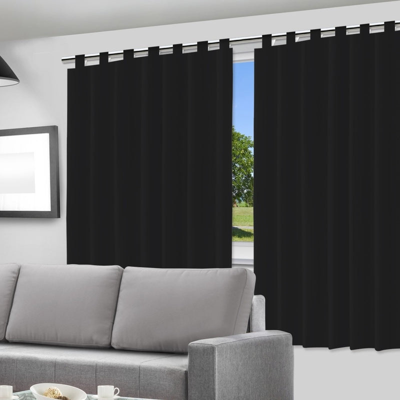 Cortina Blackout Preto - 280x220cm - c/ alça p/ varão