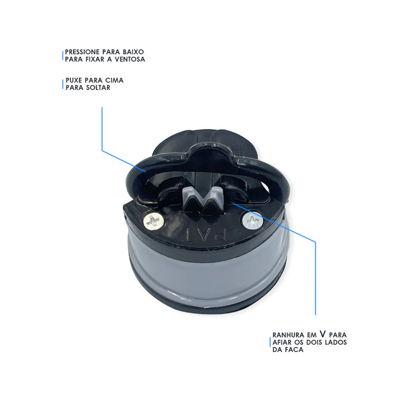 Amolador Afiador De Facas Canivetes Tesouras Com Ventosa