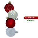 Kit 30 Bolinhas De Natal Enfeite Natalino Vermelho 6cm