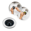 Ralo De Pia Cozinha Aço Inox Silicone Com Cestinho Flexível
