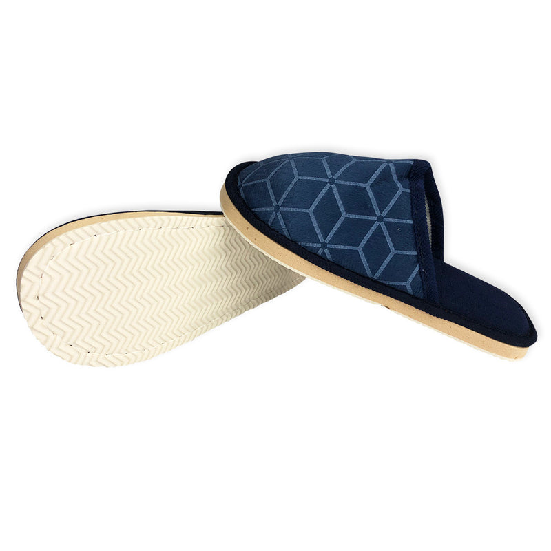 Pantufa Masculina Macia Estampada Azul 40/41