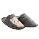 Pantufa Gatinho Infantil Cinza Tam. 34/35