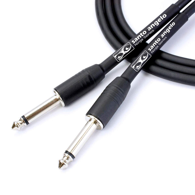 Cabo De Guitarra Ninja Cable 0,20 Mm Conector P10/p10 10ft 3,05 Metros Preto