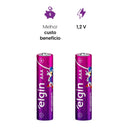 Pilha Recarregável Aaa 1000 Mah Elgin Com 02 Unidades