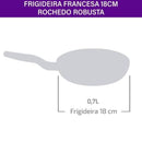 Frigideira Rochedo Robusta Grafite 18cm - CXM / 6