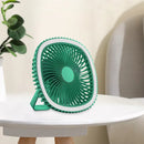 Mini Ventilador Mesa Luz Ring Light Usb Portátil Cor:verde
