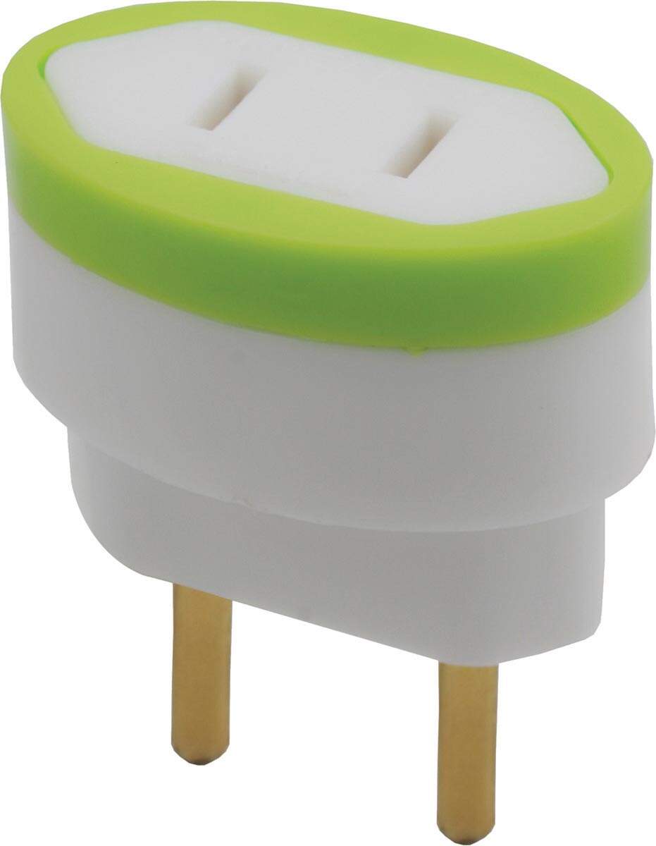 Adaptador Pino Chato 2 Pinos 10a/250v Branco C/12un Dn1549 - PC / 12